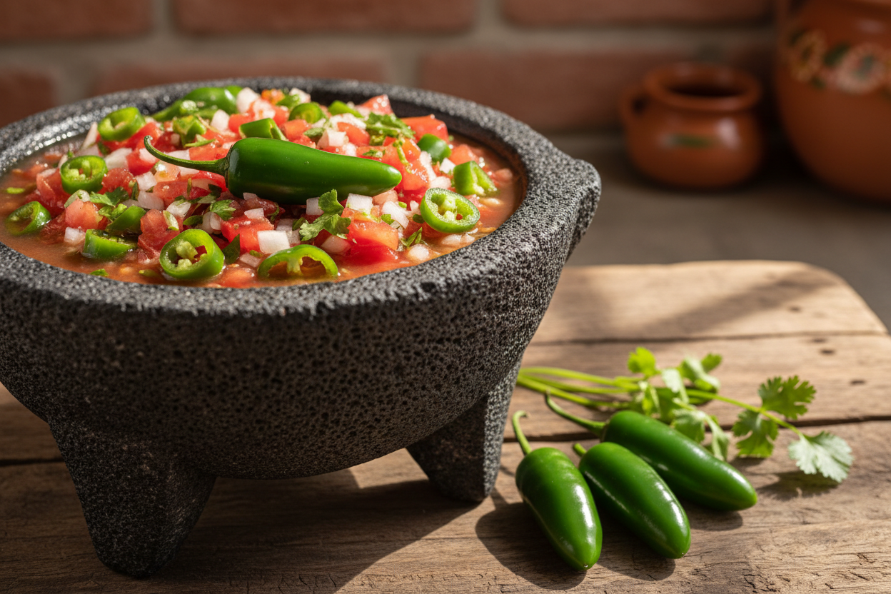 hot salsa with serranos